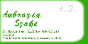 ambrozia szoke business card